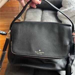 Kate Spade Black Pebbled Leather Shoulder Bag